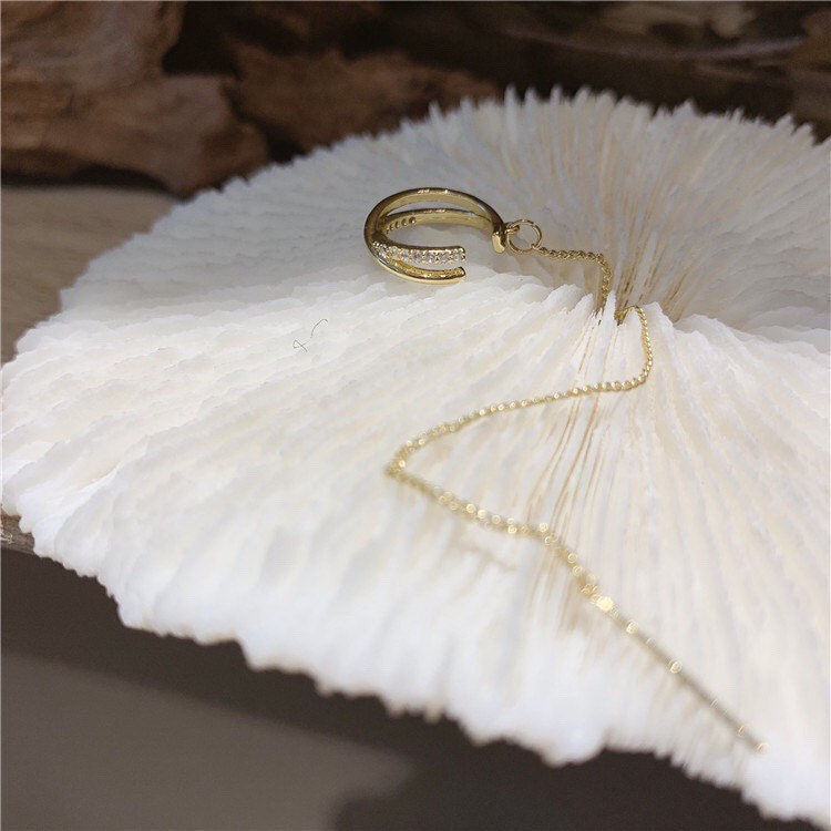 Pave Cross Threader Earring Ensemble