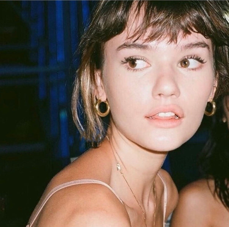 Gold Demi Hoop Earrings