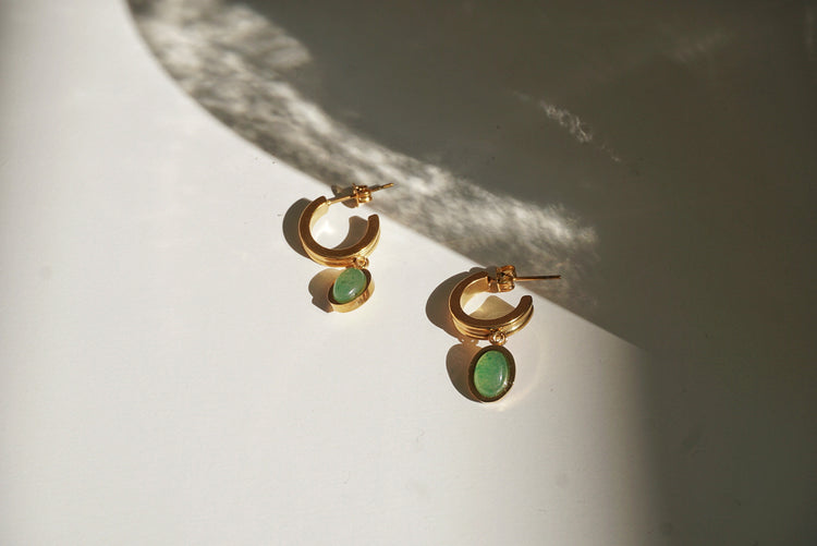 Mulan Jade Drop Earrings