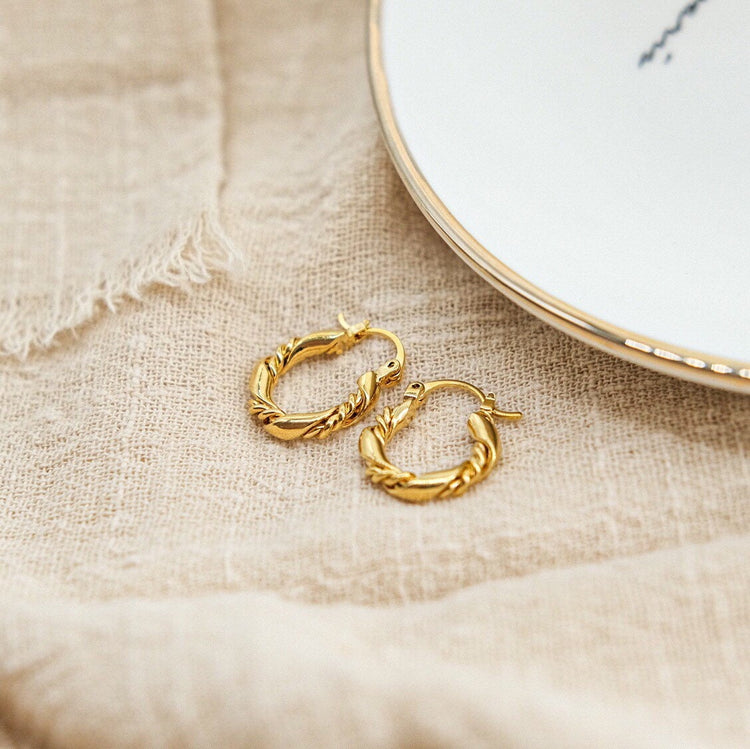 Celine Twist Hoop Earrings