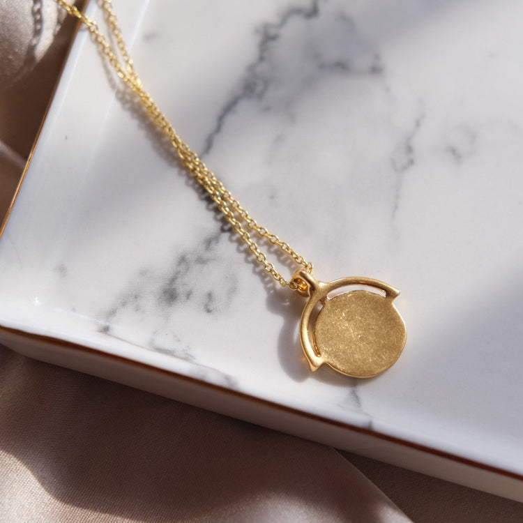 Gold Roman Arc Coin Necklace