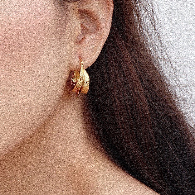 Abigail Hammered Hoop Earrings