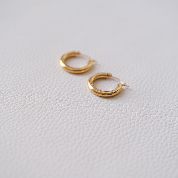 Gold Demi Hoop Earrings
