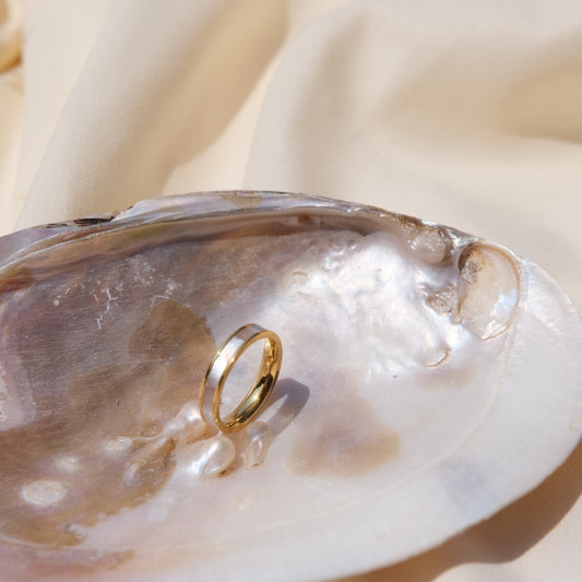 Natural Mother of Pearl Band Ring