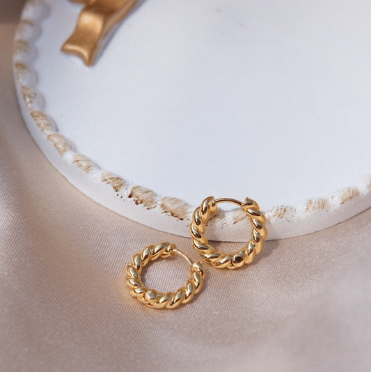 Olivia Mini Twist Hoop Earrings