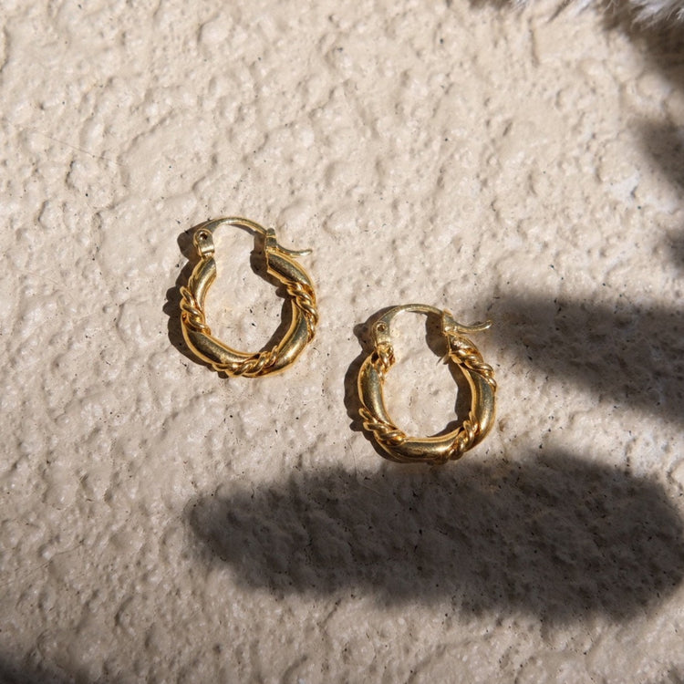 Celine Twist Hoop Earrings