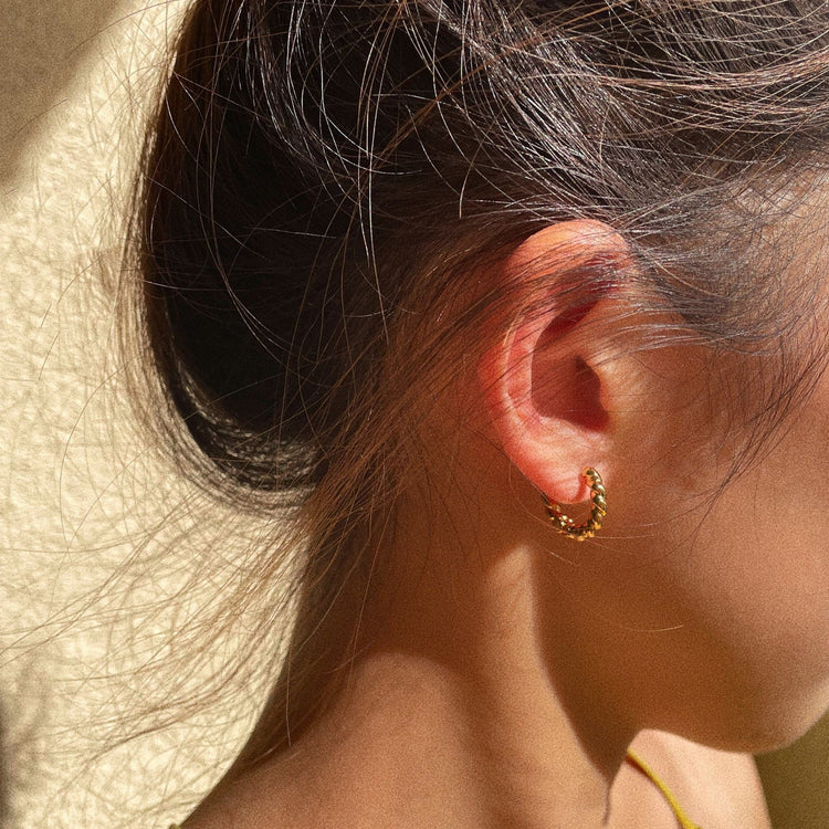 Olivia Mini Twist Hoop Earrings