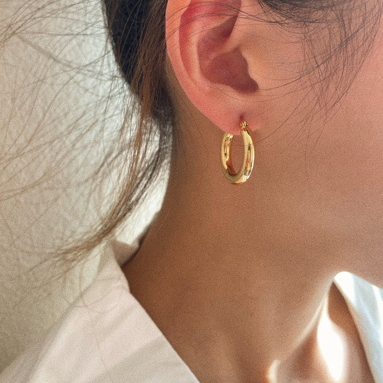 Gold Demi Hoop Earrings