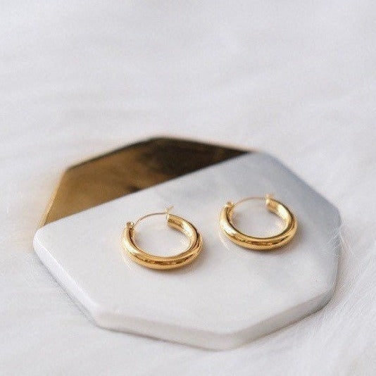 Gold Demi Hoop Earrings