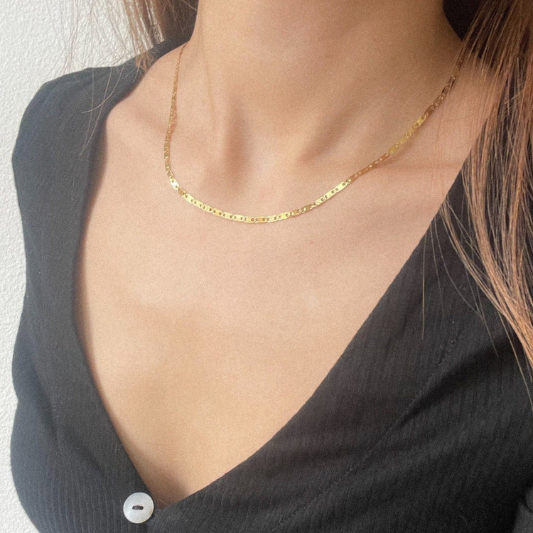 UNISEX Minimalistic Link Chain Necklace,Gold Chain Choker,Simple Choker,Gold Choker Necklace,Dainty Gold Chain,Layering,Simple Gold Chain