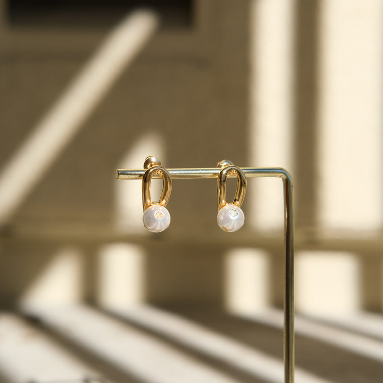 Freshwater Pearl Loop of Love Earrings