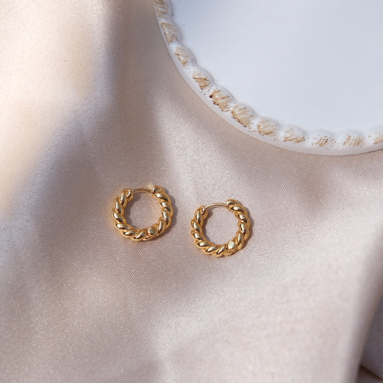 Olivia Mini Twist Hoop Earrings